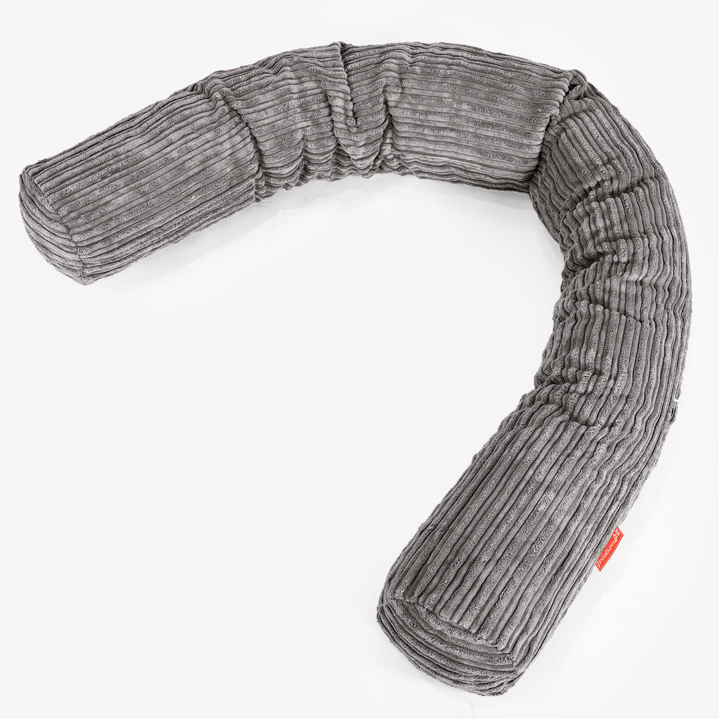 Seitenschläferkissen, CloudSac Latexflocken-Mischung - Cord Schiefergrau 01