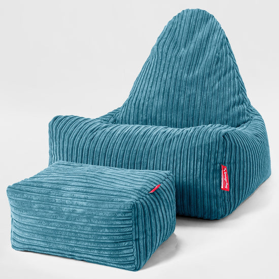 Skandi-Lounge Sitzsack - Cord Türkis 02