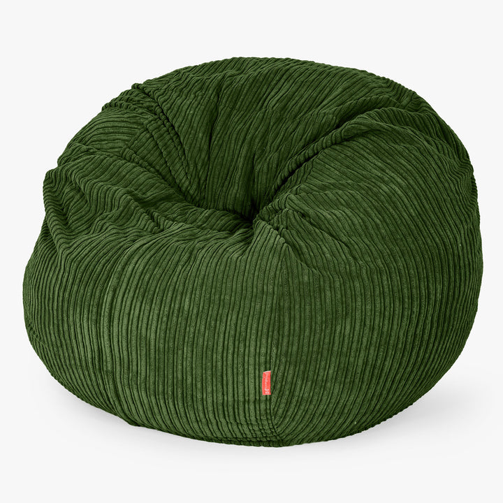Das Sitzsackbett - Cord Nadelwaldgrün 01