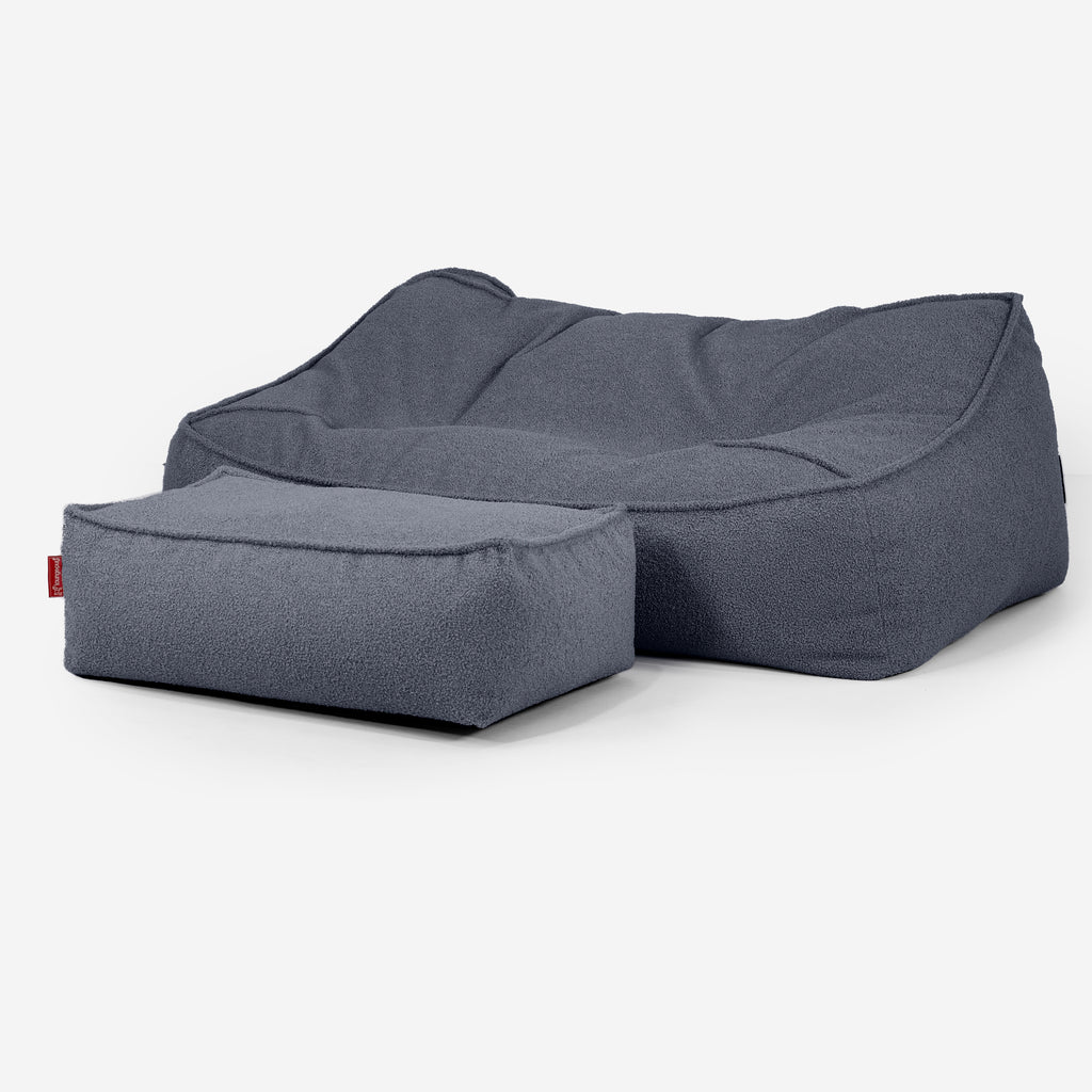 Das Slouchy Sitzsack Sofa - Bouclé Grau_02