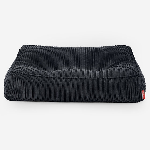 Das Slouchy Sitzsack Sofa - Cord Schwarz 01