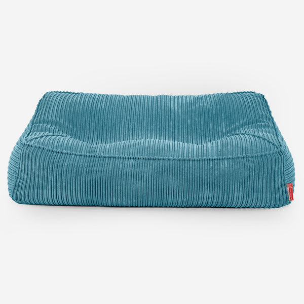 Das Slouchy Sitzsack Sofa - Cord Türkis 01