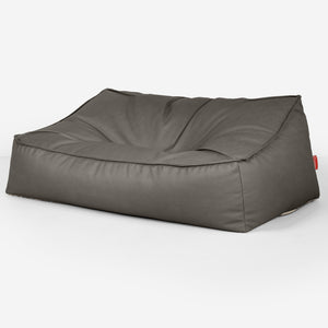 Das Slouchy Sitzsack Sofa - Veganes Leder Grau