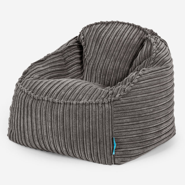 Der Slouchy Kinder Sitzsack 2-6 Jahre - Cord Graphitgrau 01