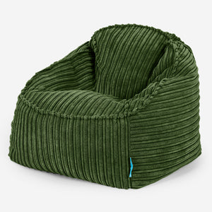 Der Slouchy Kinder Sitzsack 2-6 Jahre - Cord Nadelwaldgrün