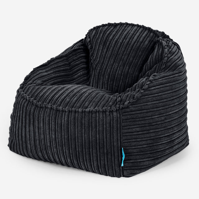 Der Slouchy Kinder Sitzsack 2-6 Jahre - Cord Schwarz 01