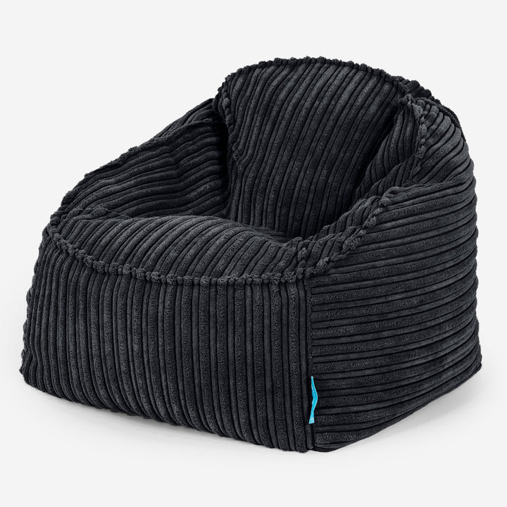 Der Slouchy Kinder Sitzsack 2-6 Jahre - Cord Schwarz 01