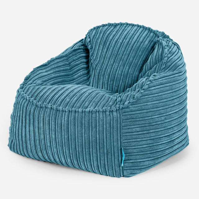 Der Slouchy Kinder Sitzsack 2-6 Jahre - Cord Türkis 01