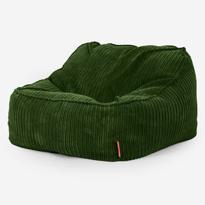 Der Slouchy Sitzsack Sessel - Cord Nadelwaldgrün