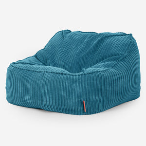 Der Slouchy Sitzsack Sessel - Cord Türkis