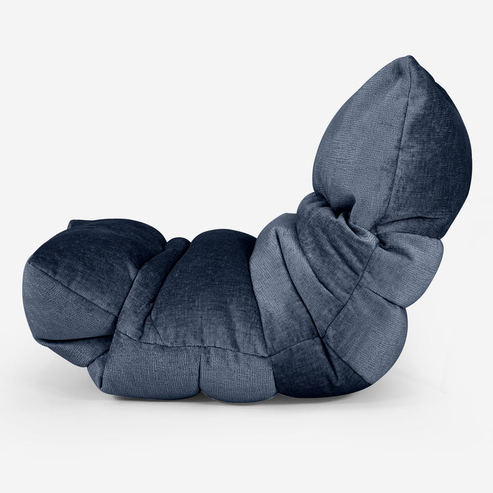 Eva Lounge Sitzsack - Chenille Marineblau 02