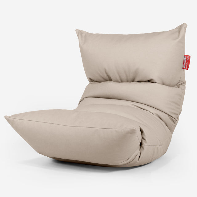 Eva Lounge Sitzsack - Veganes Leder Elfenbein 01