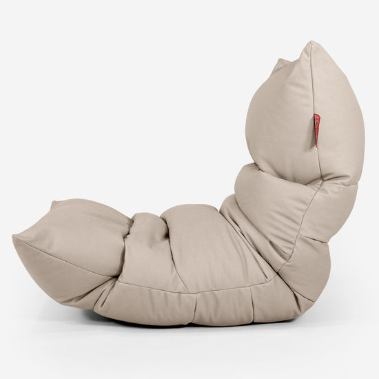 Eva Lounge Sitzsack - Veganes Leder Elfenbein 02