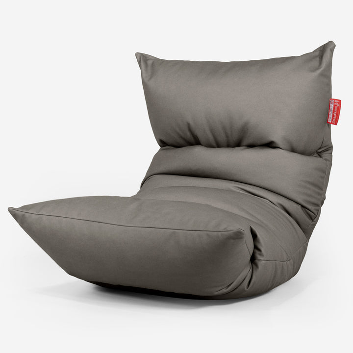 Eva Lounge Sitzsack - Veganes Leder Grau 01