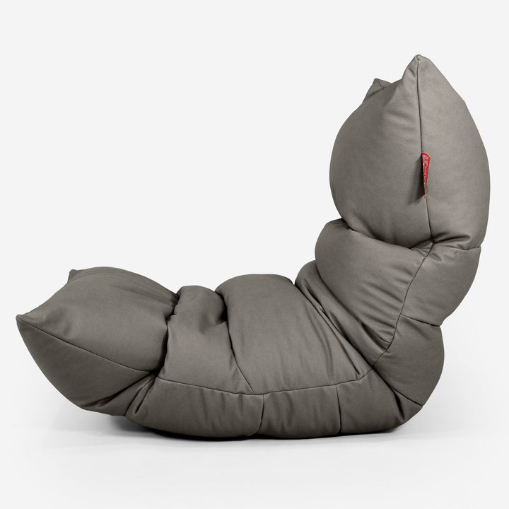 Eva Lounge Sitzsack - Veganes Leder Grau 02