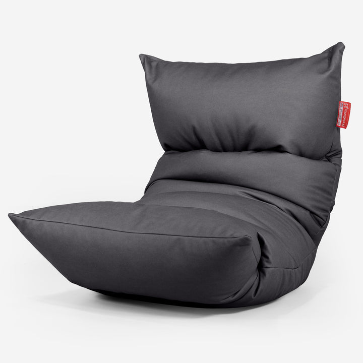 Eva Lounge Sitzsack - Veganes Leder Schwarz 01