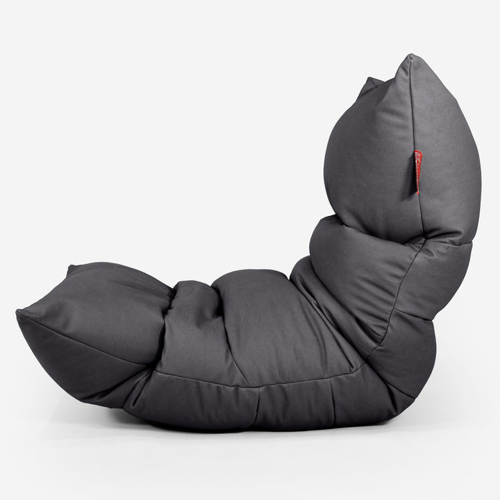 Eva Lounge Sitzsack - Veganes Leder Schwarz 02