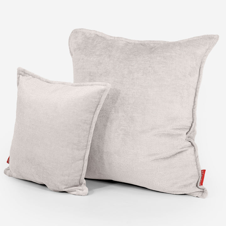 Extra Große Dekokissen / Sofa Kissenbezug 70 x 70cm - Chenille Creme 02