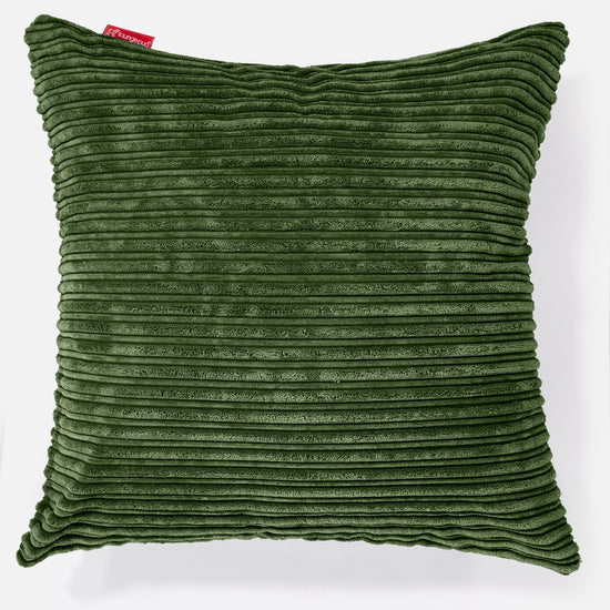 Extra Große Dekokissen / Sofa Kissenbezug 70 x 70cm - Cord Nadelwaldgrün 01