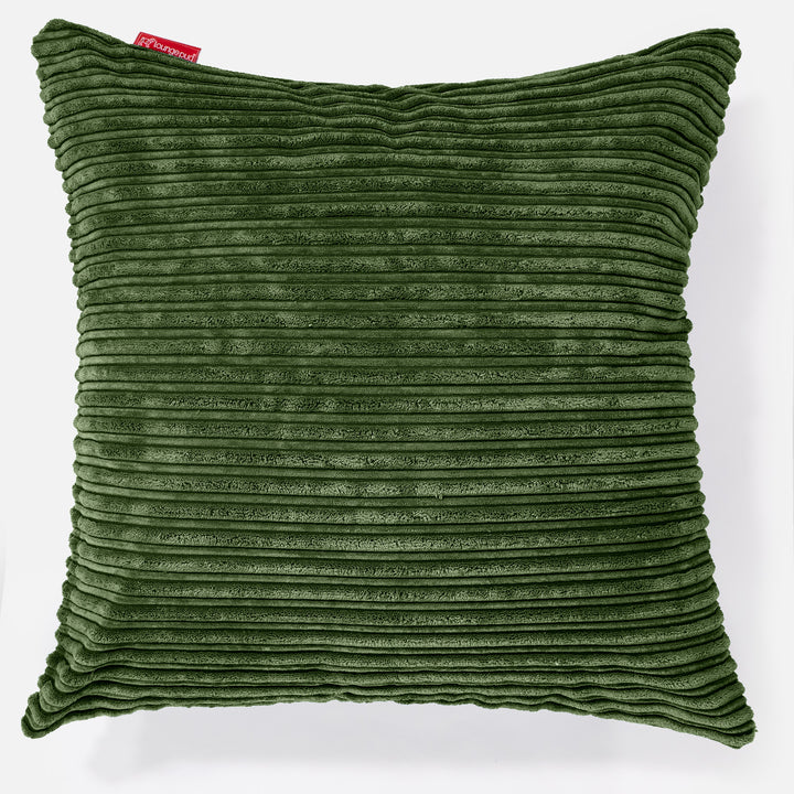 Extra Große Dekokissen / Sofa Kissenbezug 70 x 70cm - Cord Nadelwaldgrün 01