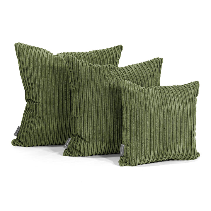 Lounge Pug Extra Große Kissen 70 x 70cm Cord Nadelwaldgrün Zierkissen Sofakissen Dekokissen– Big Bertha Original DE