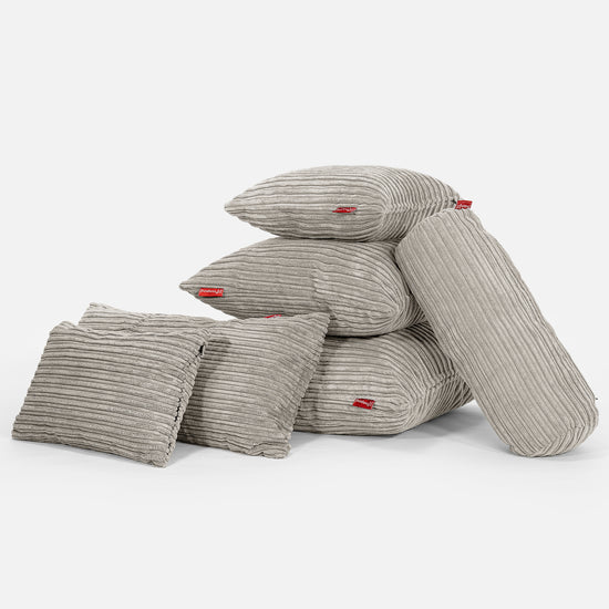 Extra Große Kissen 70 x 70cm - Cord Nerzfarben 04