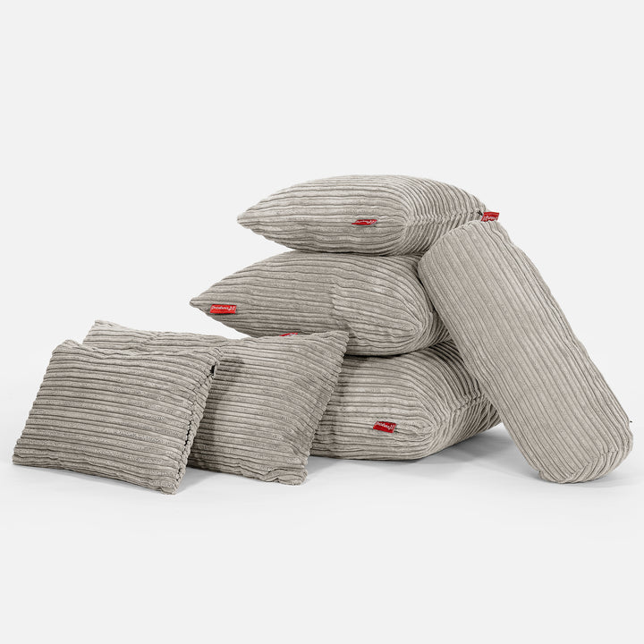 Extra Große Kissen 70 x 70cm - Cord Nerzfarben 04