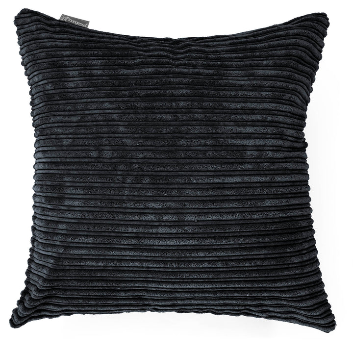 Lounge Pug Extra Große Kissen 70 x 70cm Cord Schwarz Zierkissen Sofakissen Dekokissen– Big Bertha Original DE