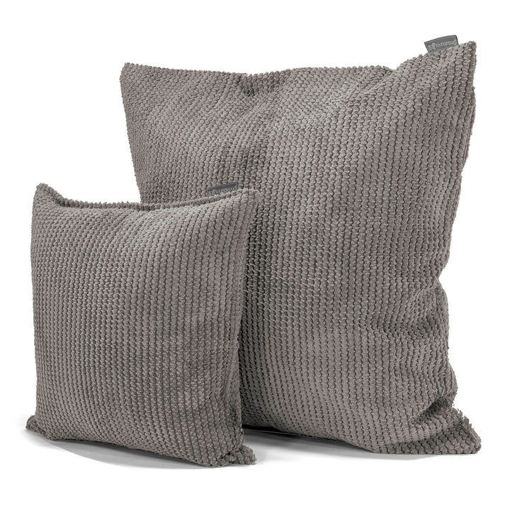 Lounge Pug Extra Große Kissen 70 x 70cm Waffle Cord Anthrazit Zierkissen Sofakissen Dekokissen– Big Bertha Original DE