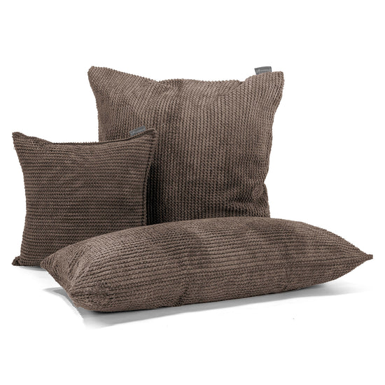 Extra Große Kissen 70 x 70cm - Pom-Pom Schoko 04