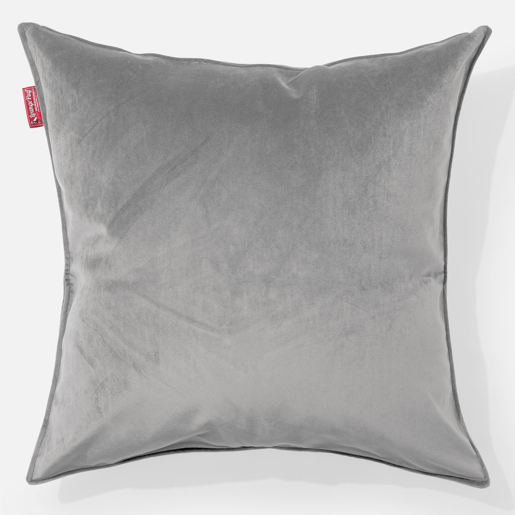 Extra Große Kissen 70 x 70cm - Samt Silber 01