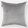 Extra Große Kissen 70 x 70cm - Samt Silber 01