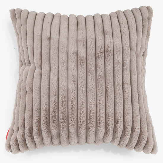 Extra Große Dekokissen / Sofa Kissenbezug 70 x 70cm - Ultra Plüsch Cord Nerzfarben 01