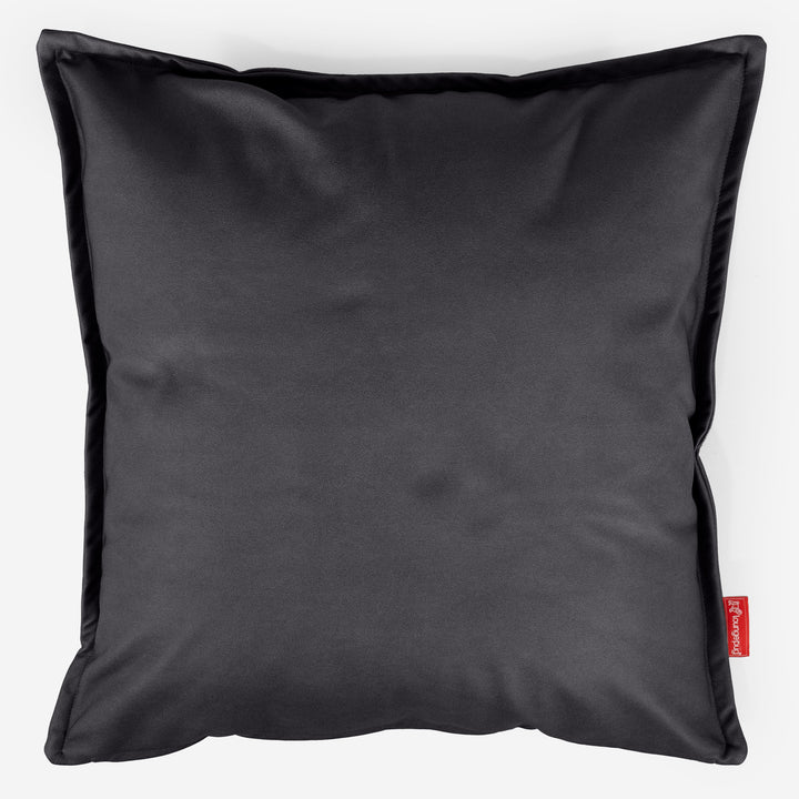 Lounge Pug Extra Große Kissen 70 x 70cm Veganes Leder Schwarz Zierkissen Sofakissen Dekokissen– Big Bertha Original DE