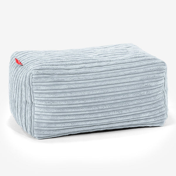 Fußhocker Pouf - Cord Baby Blau 01