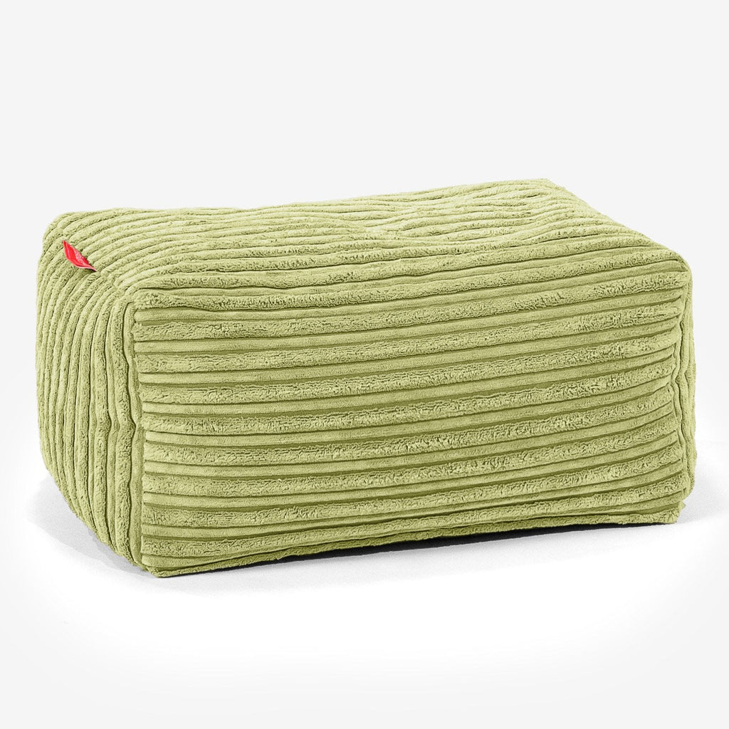 Fußhocker Pouf - Cord Hellgrün 01