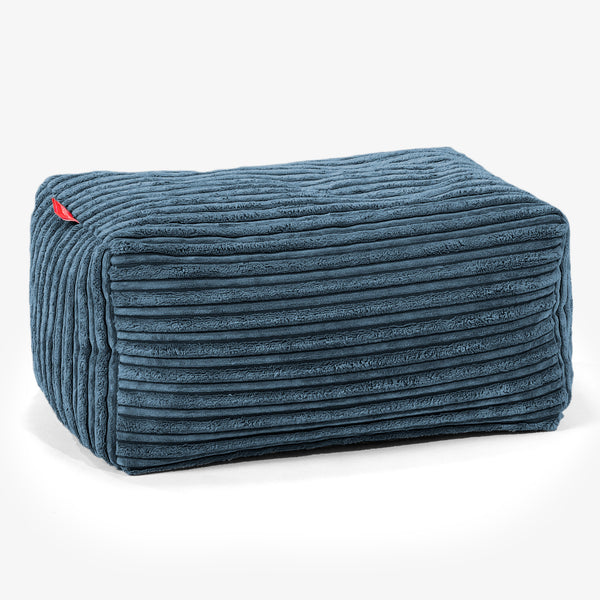 Fußhocker Pouf - Cord Marineblau 01