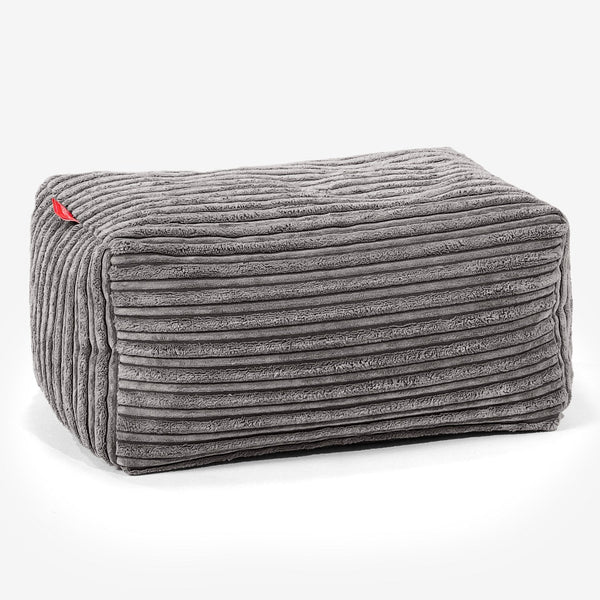 Fußhocker Pouf - Cord Schiefergrau 01