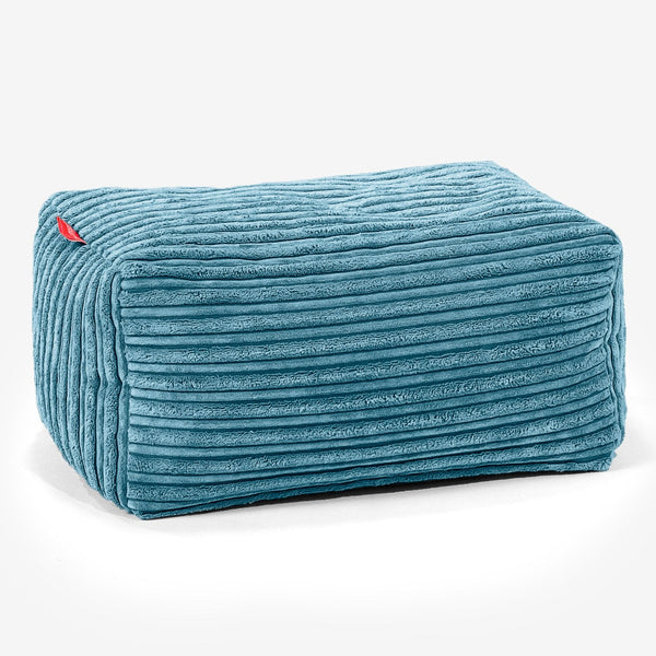 Fußhocker Pouf - Cord Türkis 01