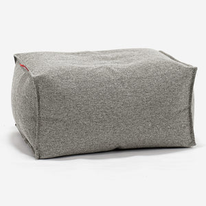 Kleiner Fußhocker - Interalli Wolle Silber