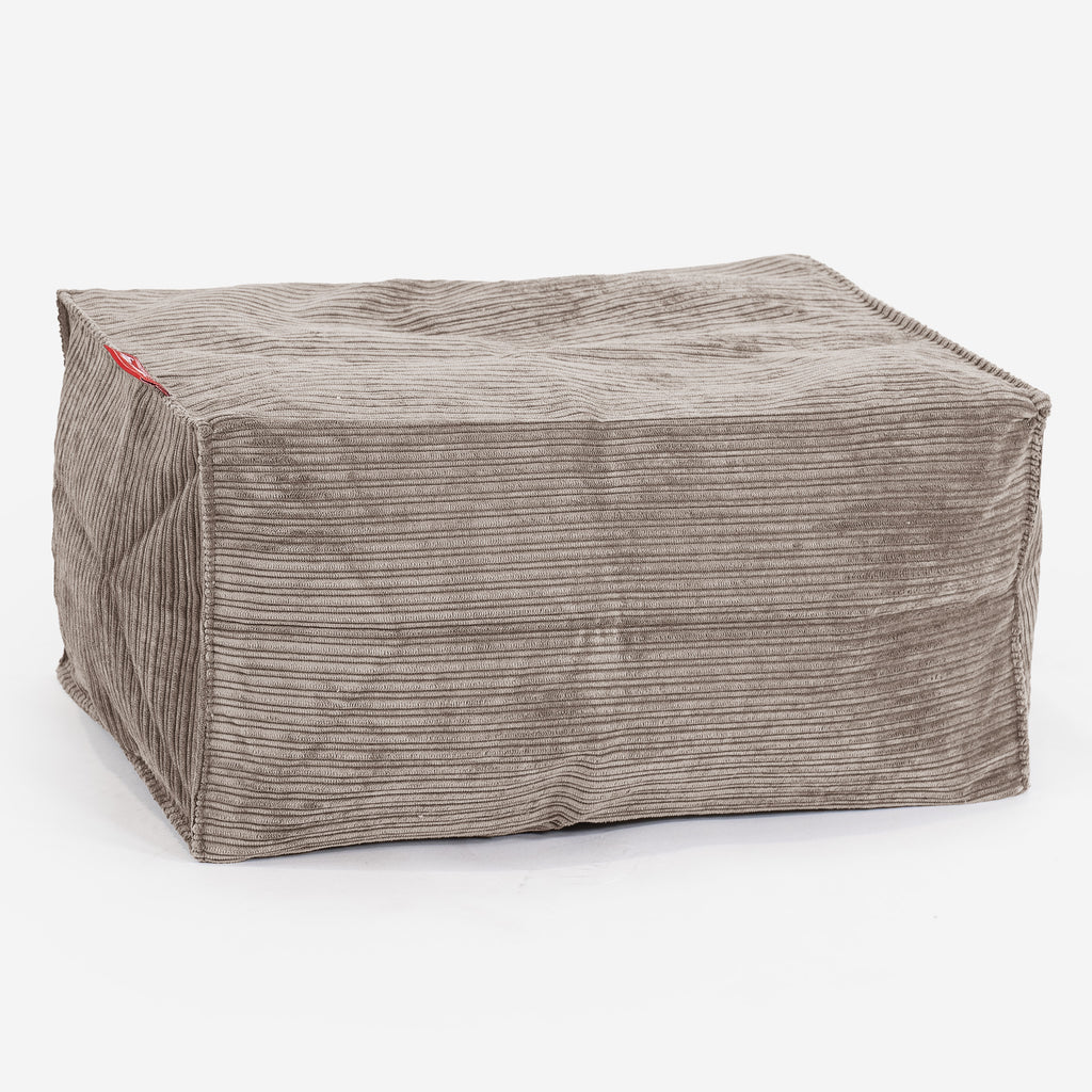 Fußhocker Pouf - Nadelstreifencord Nerzfarben 01