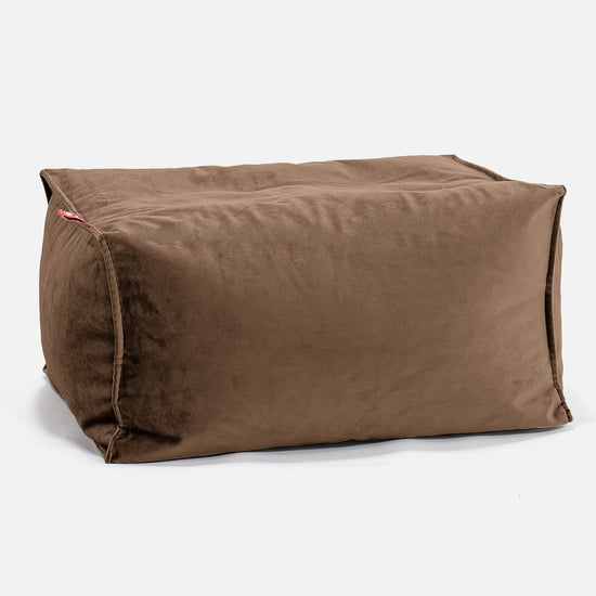 Fußhocker Pouf - Samt Espresso 01