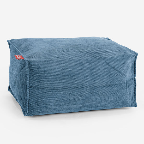 Fußhocker Pouf - Waffelgewebe Türkis 01