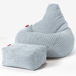 Gaming Sitzsack Sessel - Cord Baby Blau