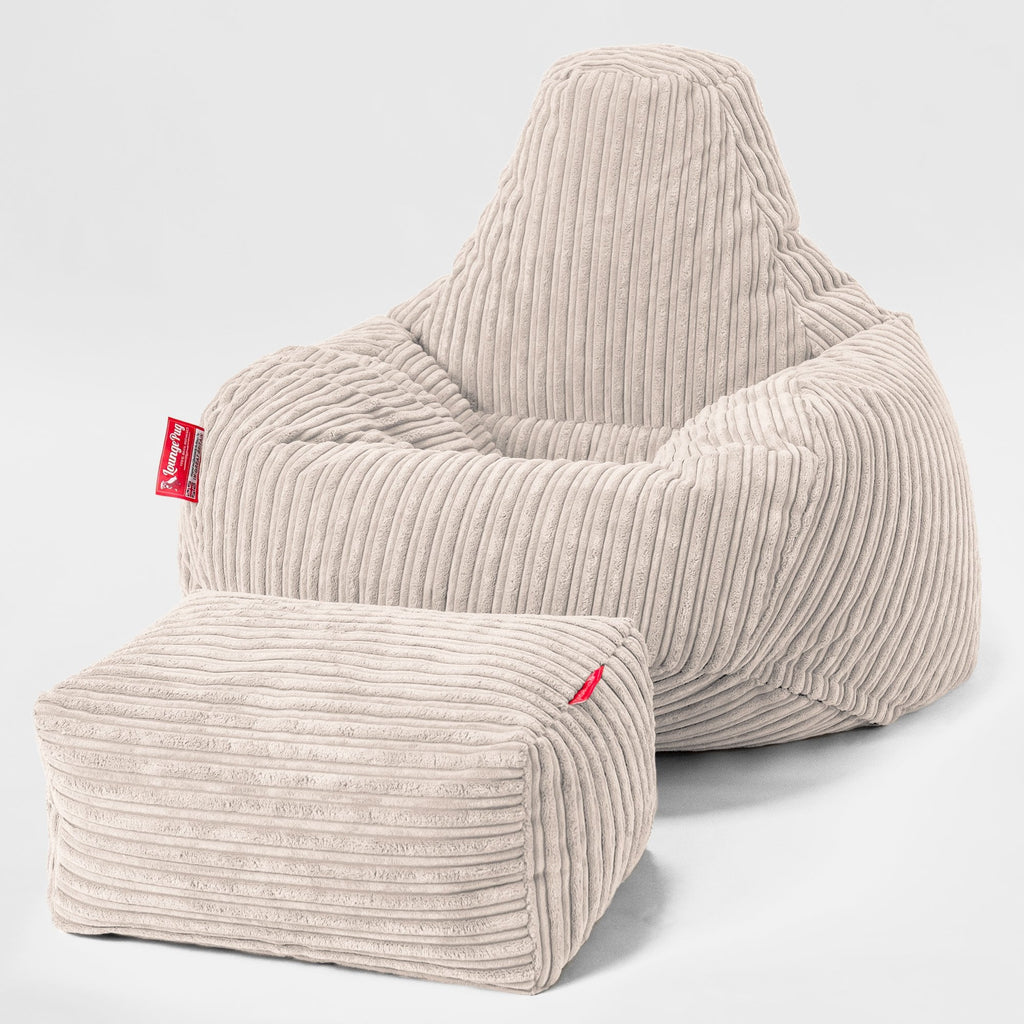 Tropfen Sitzsack - Cord Elfenbein 02