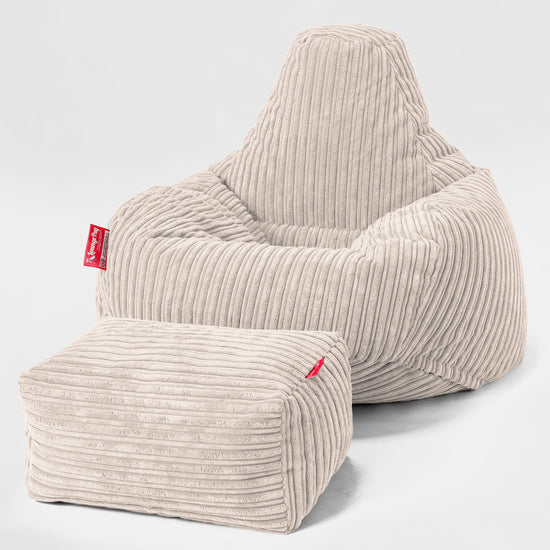 Tropfen Sitzsack - Cord Elfenbein 02