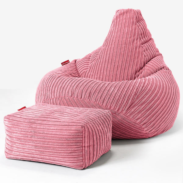 Gaming Sitzsack Sessel - Cord Koralle 01