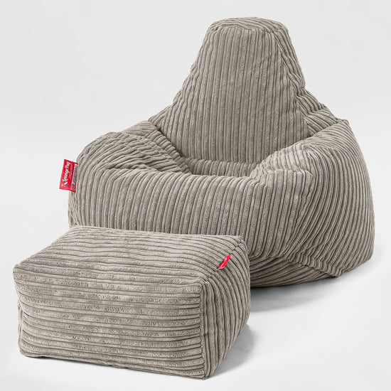 Tropfen Sitzsack - Cord Nerzfarben 02