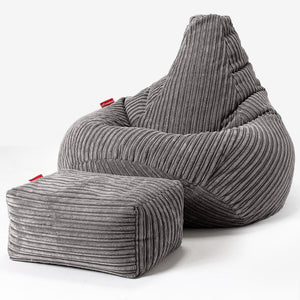 Gaming Sitzsack Sessel - Cord Graphitgrau