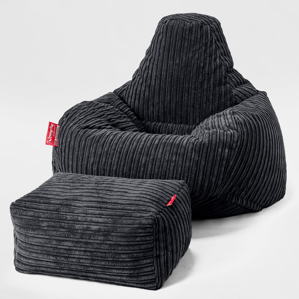 Tropfen Sitzsack - Cord Schwarz 02